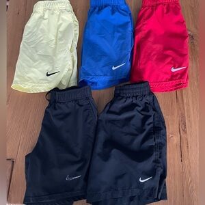 Nike Boys Dri-fit Shorts Set in Yellow, Blue, Red & Black Size Small.